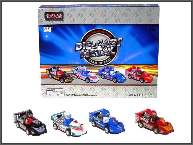 GO-KART 9CM 4-COLORS WITH HIPO DRIVE